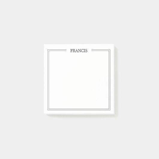 二重線縁どでItパーソナライズされた注記 ポストイット (正面)