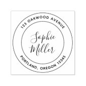 二重縁どモダン書道差出人住所 セルフインキングスタンプ (デザイン)