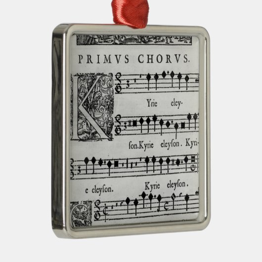 二重聖歌隊のための固まりの開始ページ メタルオーナメント (右)