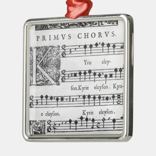 二重聖歌隊のための固まりの開始ページ メタルオーナメント (左)