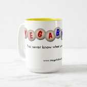 二重色の大きいマグ ツートーンマグカップ (正面左)