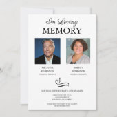 二重葬儀記念写真 招待状 (正面)