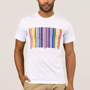 二重虹のバーコード Tシャツ