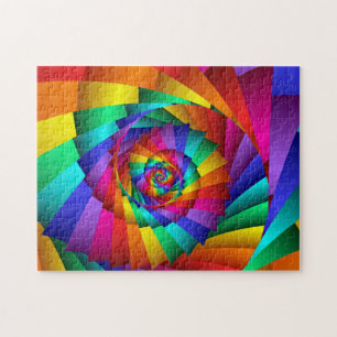 二重虹の螺線形のパズル ジグソーパズル