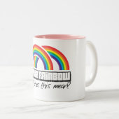 二重虹は、何この平均か。 ツートーンマグカップ (正面右)