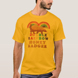 二重虹ラーテル(ミツアナグマ) Tシャツ