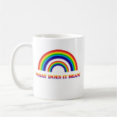 二重虹。 それは何を意味しますか。 コーヒーマグカップ (左)