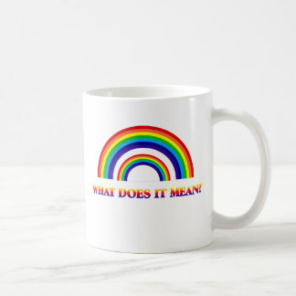 二重虹。 それは何を意味しますか。 コーヒーマグカップ