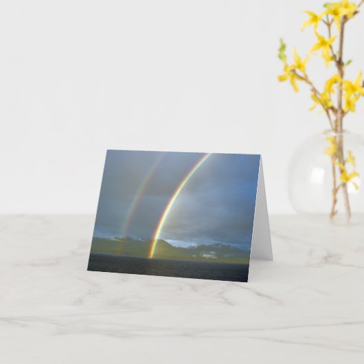 二重虹 カード (黄色い花)