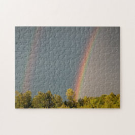 二重虹、ギフト用の箱が付いている11x14写真のパズル ジグソーパズル