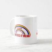 二重虹-何を意味しますか。 コーヒーマグカップ (正面左)