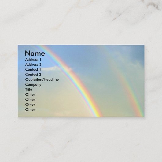 二重虹l写真撮影 名刺 (正面)