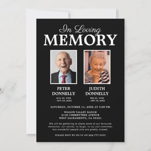 二重記念写真 招待状 (正面)