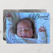 二重賛美写真少年の誕生の発表 案内状 (正面/裏面)