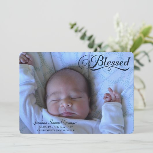 二重賛美写真少年の誕生の発表 案内状 (スタンド正面)