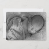 二重賛美写真少年の誕生の発表 案内状 (裏面)