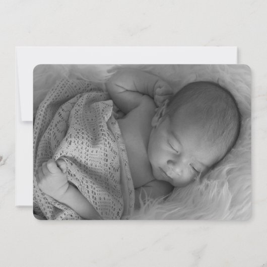 二重賛美写真少年の誕生の発表 案内状 (裏面)