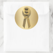 二重金ゴールドリボンシールとシール ラウンドシール (バッグ)