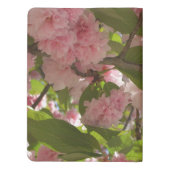 二重開花さくらんぼツリーIII春フローラ エクストララージMoleskineノートブック (裏面)