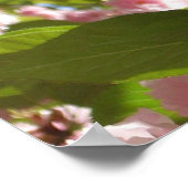 二重開花さくらんぼツリーIII春フローラ ポスター (角)