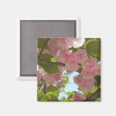 二重開花さくらんぼツリーIII春フローラ マグネット (正面/裏面)