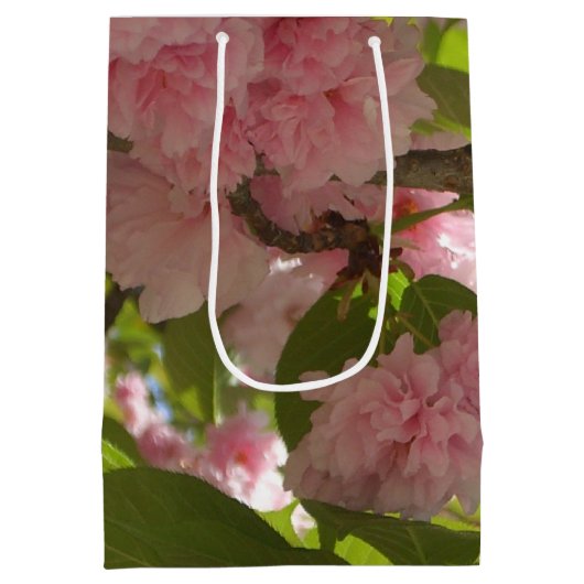 二重開花さくらんぼツリーIII春フローラ ミディアムペーパーバッグ (裏面)