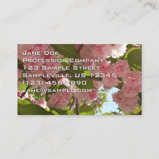 二重開花さくらんぼツリーIII春フローラ 名刺 (正面)