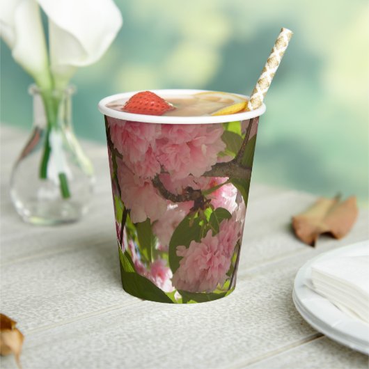 二重開花さくらんぼツリーIII春フローラ 紙コップ (インサイチュ)