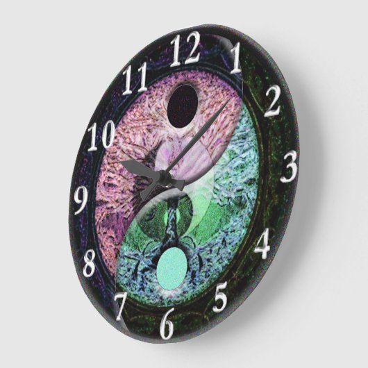 二重陰陽の生命の樹 ラージ壁時計 (傾斜)