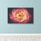 二重露光バラ キャンバスプリント (インサイチュ (ウッドフロア))