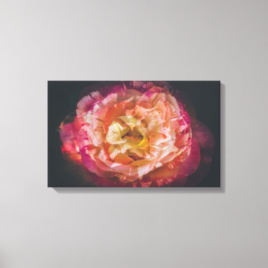 二重露光バラ キャンバスプリント (正面)