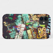 二重露光、カジノの看板、ラスベガス、 Case-Mate iPhoneケース (裏面(横))