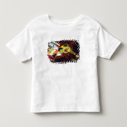 二重露光、カジノ内装、ラスベガス、 トドラーTシャツ (正面)