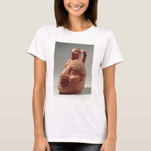 二重頭の花瓶、c.400 AD(陶器) Tシャツ (正面)