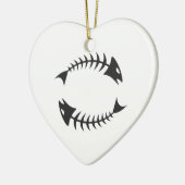 二重魚の骨Fischgräte セラミックオーナメント (左)