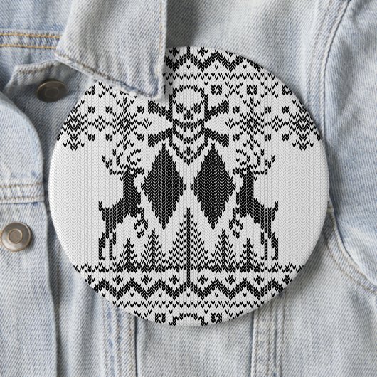 二重黒ダイヤの骨が交差した図形の極度な醜い 缶バッジ (インサイチュ)