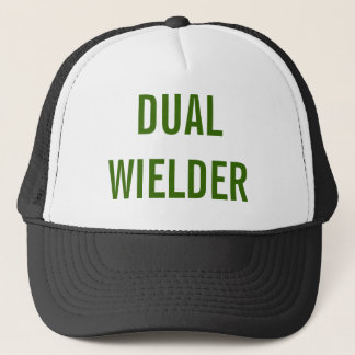 "二重Wielder"のおもしろいなトラック運転手の帽子|のゲーマーの帽子 キャップ