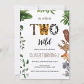 二野生動物の手紙2nd誕生日 招待状 (正面)