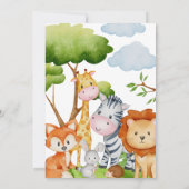 二野生動物第二の誕生日招待状 招待状 (裏面)