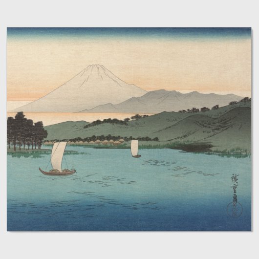 二階賀4 – 浮世絵ヴィンテージ 日本の ラッピングペーパー (フラット)