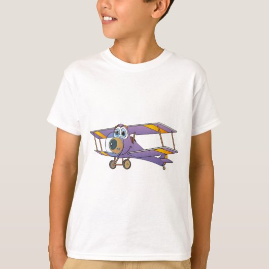 二面紫色の漫画 Tシャツ (正面)