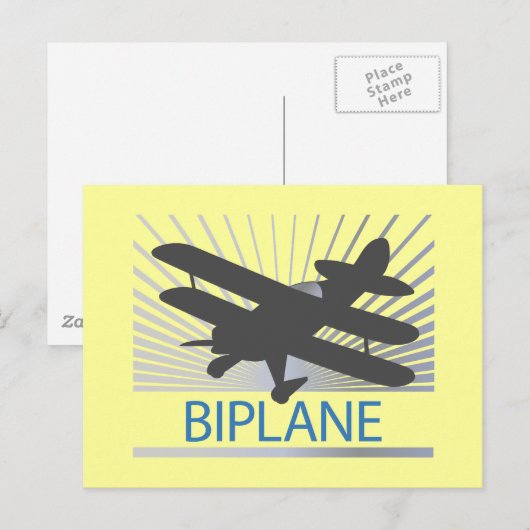 二面飛行機 ポストカード (正面/裏面)