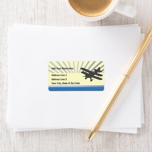 二面飛行機 ラベル (インサイチュ)