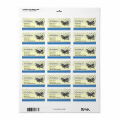 二面飛行機 ラベル (フルシート)