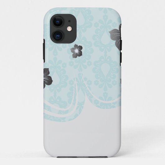 二音かわいらし青花フローラ Case-Mate iPhoneケース (裏面)
