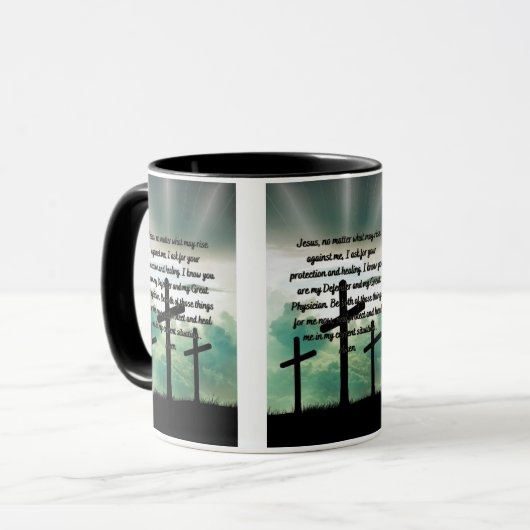 二音マグカップを治癒するための毎日の祈りの言葉 マグカップ (正面左)