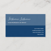 二音半割りダークブルー書 名刺 (裏面)