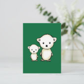 二頭のホッキョクグマ ポストカード (スタンド正面)