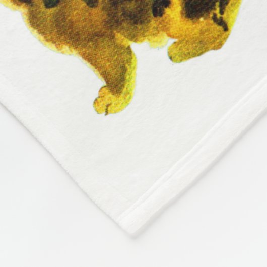 二頭のヤギ一匹 フリースブランケット (角)