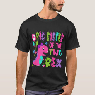 二頭のレックスの2歳の誕生日のお兄さんの姉 Tシャツ